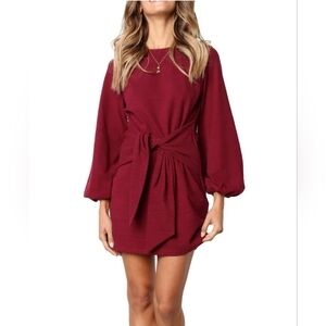 #39 R. Vivimos Elegant Pink Long Sleeve Dress Size‎ S